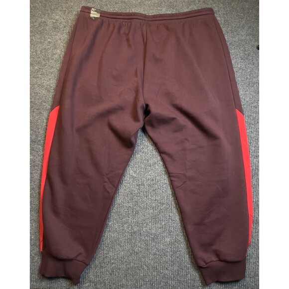 adidas Men Size 4XL Essentials Colorblock Pants Fleece Joggers Aurora Ruby NEW - Picture 8 of 11